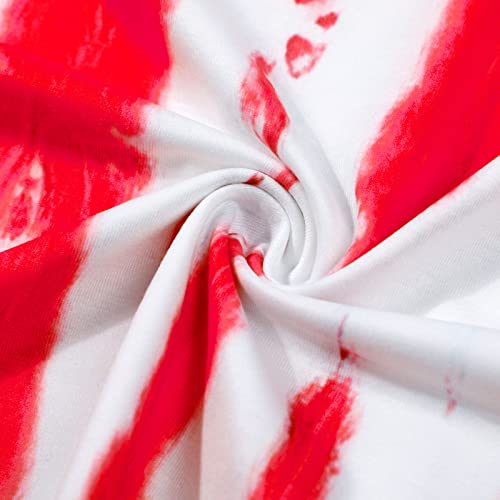 Usa Shirt Women 4Th Of July T-Shirt Patriotic America Flag Top Casual Tie Dye Graphic Tee Tops #TOP6