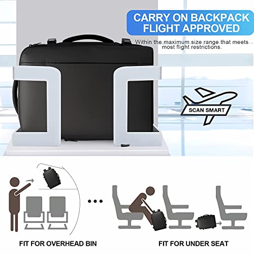 Image of BANGE 35L Men's Expandable Laptop Backpack for 17.3Inch Laptop, Carry On Backpack Fits Under Seat Airline Approved, Personal Item Travel Bag for Men