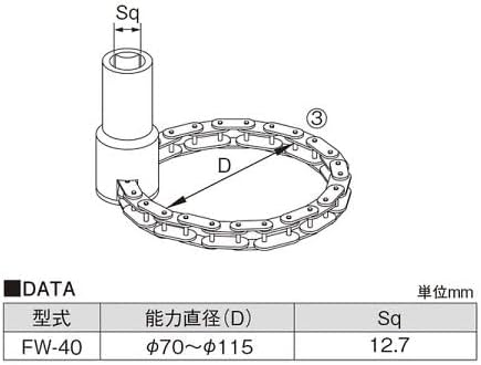 GTO Sangyo Oil Filter Wrench 1 Piece FW40