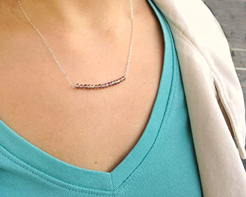 EFYTAL 15th Birthday Gifts for Teens, Sterling Silver Beaded Necklace, 15 Beads for 15 Year Old, Quinceanera Teen Gifts, 15th Birthday Decorations2