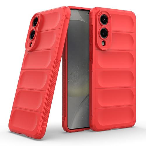 Image of amazon basics Back Case Cover for Samsung Galaxy S25 Edge | Compatible for Samsung Galaxy S25 Edge Back Case Cover | Liquid Silicon Magic Case with Camera Protection | Red