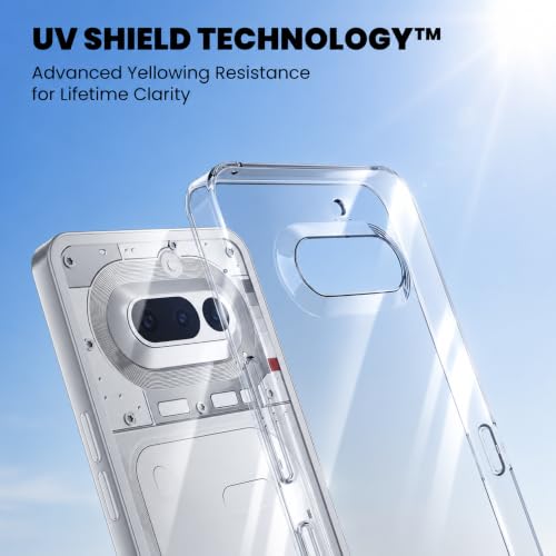 Image of DIZORO Compatible with Nothing 4a 5G Back Cover Case Clear,[ Anti Yellow ][Military Grade Protection] Hard PC Back Cover Transparent