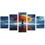 TODOAA 5-teiliges Set Baum Des Lebens Wanddeko Wohnzimmer 