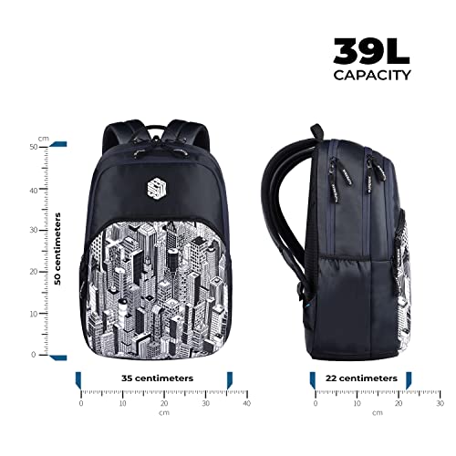 Image of Montana 39 Ltrs School Laptop Backpack (India Ink-Black), One Size (LBPMNTNA5201)