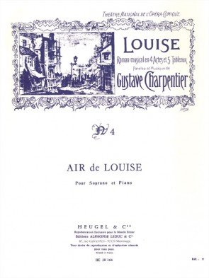 Air de Louise No.4 from 'Louise' for Soprano and Piano