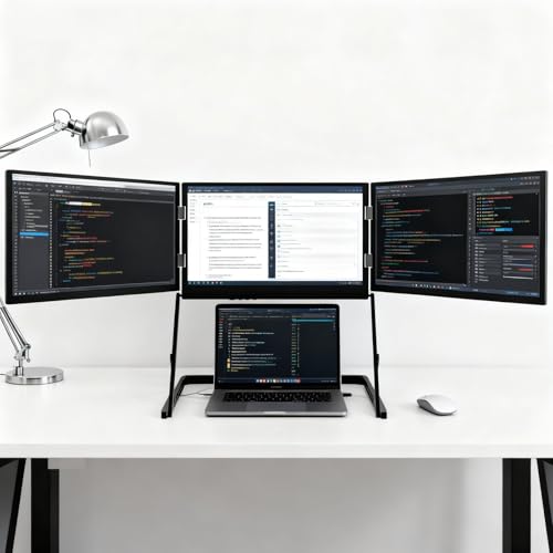 Image of Laptop Screen Extender, 15.6 inch 1080p Portable Foldable Triple Monitor, Laptop Monitor Extender, for Windows, Macos