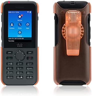 Generturbo Cisco Phone Holster Case for Cisco 8821 with 360° Rotating Belt Clip, Cisco Portable Phone Clip for Cisco 8821 EX Wireless VoIP Phones (Orange)