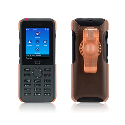 Generturbo Cisco Phone Holster Case For Cisco 8821 With 360° Rotating Belt Clip, Cisco Portable Phone Clip For Cisco 8821 Ex Wireless Voip Phones (Orange) #TOP4