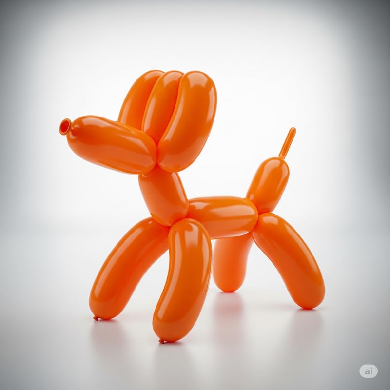 Image of long Modelling, Twisting, Tube Balloons, Pack of 100 (Orange)