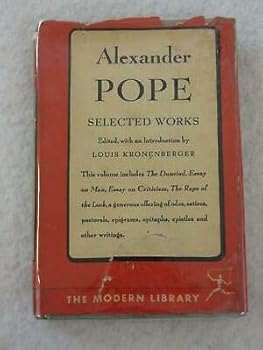 Hardcover Alexander Pope SELECTED WORKS 1st Modern Library 1948 #257 Book