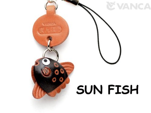 Sunfish Leather Fish/SeaAnimal Mobile/Cellphone Charm VANCA Craft-Collectible Cute Mascot Made in Japan