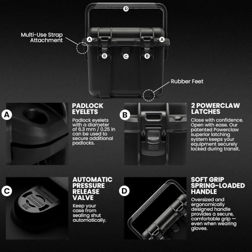Image of NANUK T20 Waterproof Camera Case Hard Shell with Cubed Foam (11L) - Dustproof, Impact Resistant NK-7 Resin - For Camera, Drone & Sensitive Equipment - Compact Travel Case (12.9 inchx 9.7 inchx 10.3 inch) - Black