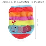iplusmile Flanell Hundepullover: Warme Ärmellos Pullover für Kätzchen und Welpen - XS Cartoon-Stickerei Weicher Hunde Sweater Mantel 30 cm Brustumfang 20 cm Länge