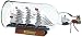 Hampton Nautical Master and Commander HMS Surprise Model Ship in a Glass Bottle, 11"