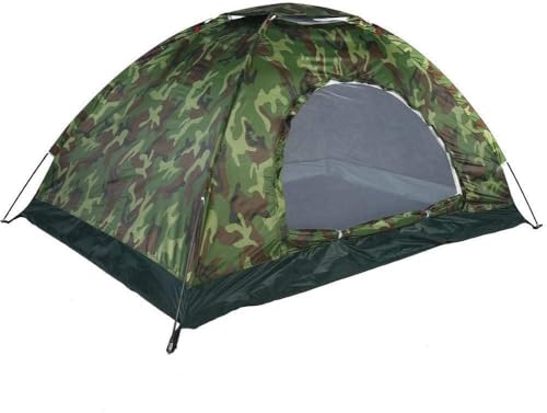 Image of Polyester Portable Foldable Military Picnic Camping Waterproof 2 /4 /6 Person Dome Tent (Army Green) (6 Person)