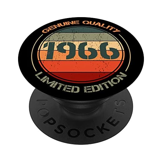 Vintage 1966 Pop Socket para teléfono divertido retro 1966 cumpleaños PopSockets PopGrip Intercambiable