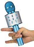 Amolabe Karaoke Microphone, 4-in-1 Wireless Bluetooth Microphone for Singing, Recording, Holiday Birthday Party Home KTV, Portable Handheld Mic for iPhone/Android, Gifts for Kids, Girls, Boys, Adults