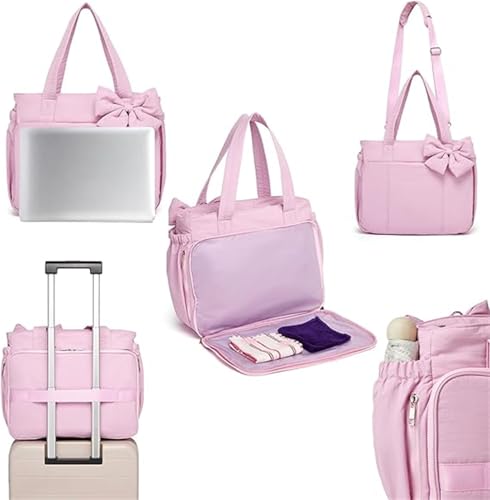 Luvys Bag Crush Bow Tote Bag, Travel Multifunctional Leisure Light Weight Crush Bow, for Daily Use Work and Travel4