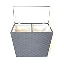 Cesto Biancheria 3 Scomparti Portabiancheria Pieghevole In Alluminio E Tessuto 87653671 - Foto 4