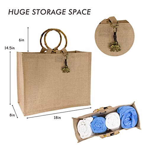 Image of Hibala Woven Large Beach Bag Straw Beach Tote Handmade Weaving Shoulder Tassel Bag Handbag