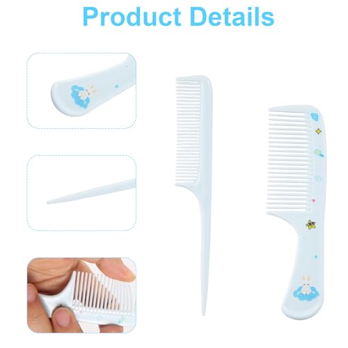 Set de 2 Peines para Cabello con Diseño de Conejo Azul miniatura 3