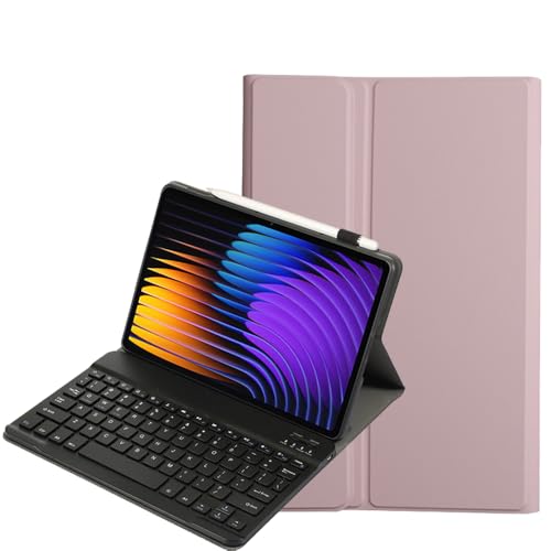 Funda con teclado español ñ bluetooth rosa para recuperar la comodidad en tu Moto Pad 60 Lite 10,1