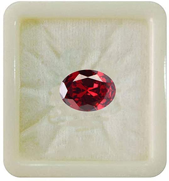 JewelryOnClick Certified Red Cubic Zircon Loose Gemstone Taurus Vrish Rahi Jewelry Making Chakra Astrology Birthstone Upratan Oval Shape 3.25 Ratti 2.95 Carat (B0BKWFKHJ2) Amazon Price History, Amazon Price Tracker