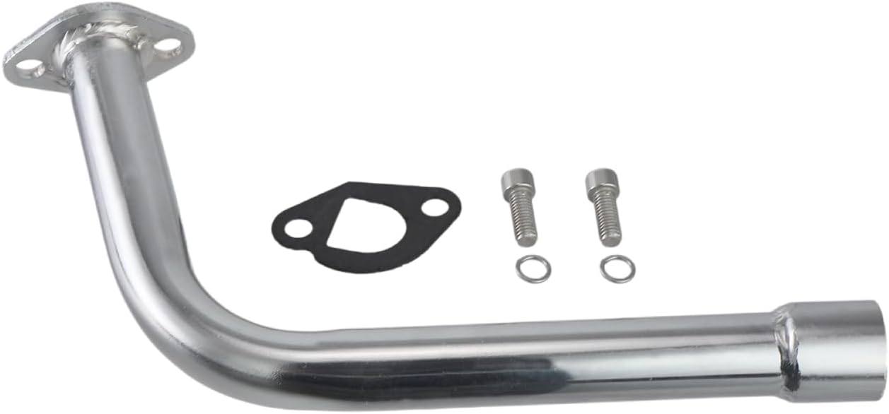Exhaust With Muffler For Predator 212cc 196cc 6.5HP for Honda GX160 GX200 for Coleman CT200U BT200X CT200u-ex Mini Bike Go Kart part sliver