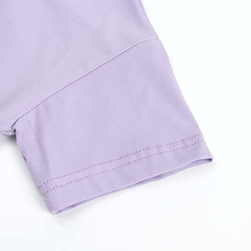 Image of KISBINI Toddler Kids Plain Short Sleeve T-Shirt and Shorts Set Unisex Cotton Summer Outfit Clothes for Little Boys or Girls