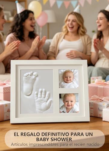 Miniatura 9 de Pewingo Marco Huellas Bebé Recién Nacido Con Arcilla, Kit De Marco Para Manos Para Niño Y Niña,Cuadro Recuerdo Original Regalo Bebé Y Decoración Habitación Infantil