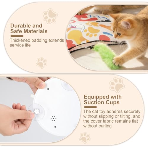 Jouet chat interactif avec plumes amovibles cache-cache