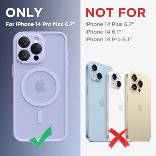 Coque iPhone 14 Pro Max antichoc translucide avec aimant MagSafe puissant