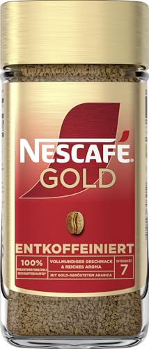 NESCAFÉ GOLD Entkoffeiniert, löslicher Bohnenkaffee, Instant-Kaffee aus erlesenen Kaffeebohnen, vollmundig & aromatisch, koffeinfrei, 1er Pack (1 x 200g)