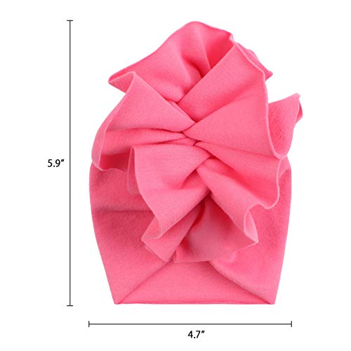 Jangannsa Cotton Newborn Baby Girl Hats Colorful Flower Newborn Hat India Toddler Cap For Baby 0-24 Months Spring (White+Black+Pink+Rose Red+Purple, 0-24 Months) #TOP5