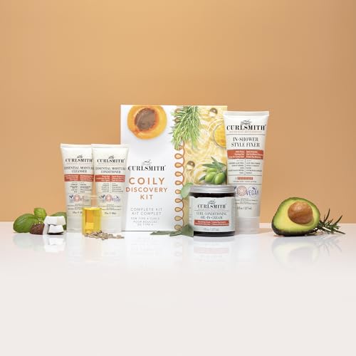Curlsmith - Coily Wash Day Discovery Kit | Complete Wash Day Kit, Perfect for People with Type 4 Curls | Cleanse, Control Frizz, Nourish & Moisturize Hair for Healthy-Looking Coils