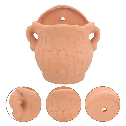 Ganazono 331919XT3D9 Wall Hanging Planter Wall Planters For Outdoor Plants Terracotta Planter Balcony Plant Planters Wall Mounted Planter Outdoor Garden Pots Railing Flower Pot Hydroponics Pottery Clay thumb #3
