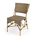 HomeRoots Beige Natural Rattan, Plastic PU Indoor Outdoor Zig Zag Rattan Dining Chair
