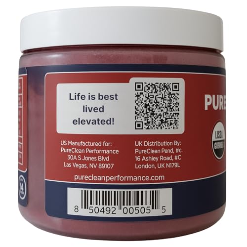 Image of PureClean Organic Beet Juice Powder - Nitric Oxide Supplement - 100% USA Grown Beets - Organic Beet Root Powder 30 Servings, 300g (2 Jars 60 Servings)