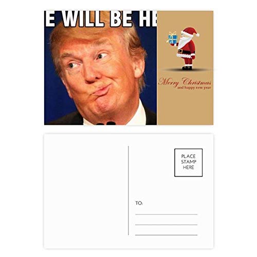 Cartes postales Trump président américain image de Noël lot de 20