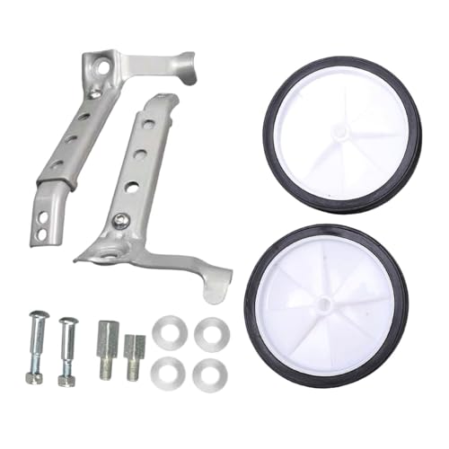 Yiju Children Mountain Bike Training Wheel for 16-24 inch Kids Bike Practical Replacement Compatible Training Wheels for Riding, White Rod