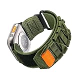 Green Nylon Sport Bands Compatible with Apple Watch 38/40/41mm - Tactical Rugged Loop Strap for Outdoor Adventures, Sweatproof Military Design with Quick Release Adjustable Hook & Loop, Series iwatch 10/9/8/SE for teen boys