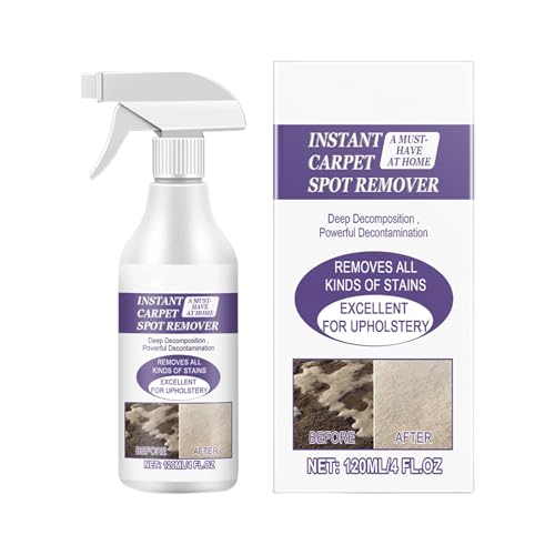 Spray Para Limpiar Alfombras,120ml de Larga Duración con Solución Aromática para Olores,Eliminador de Manchas para Moqueta | Para Hogar Tapicería Tela Ropa y Muebles