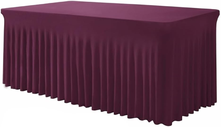 Jupe de table fuchsia rectangulaire 4ft pour buffet et banquet chic