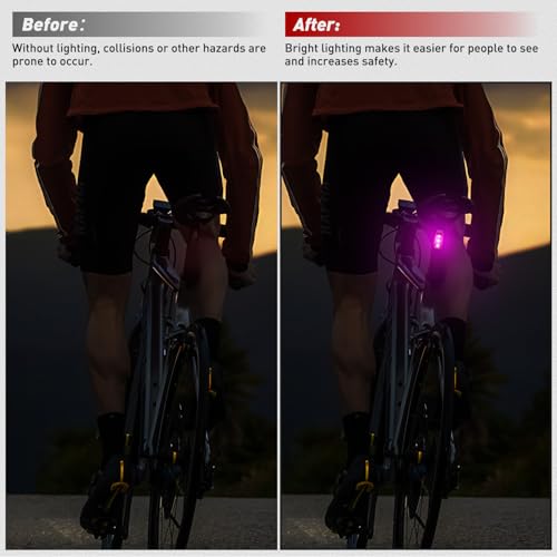 Image of Nilight LED Safety Light 4PCS Pink Marine Navigation Bike Tail Lights Three Modes Waterproof Reflective Gear Clip On Flash Strobe Indicator Lamp for Night Boating Fishing Cycling Jogging
