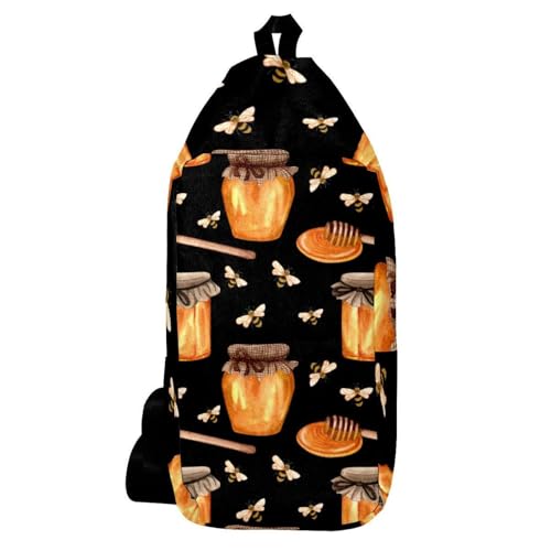 Sac à dos à bandoulière abeilles homme femme petit sac poitrine voyage