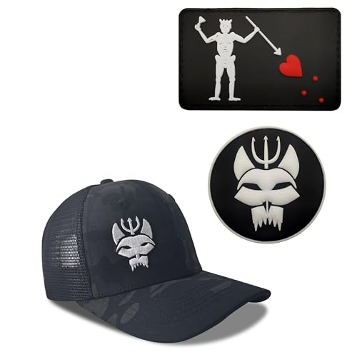 YUSENGMOO Berretto dell'operatore, Berretto tattico Mimetico di Baseball degli Uomini, Berretto tattico della Squadra della foca+Patch (4,L)