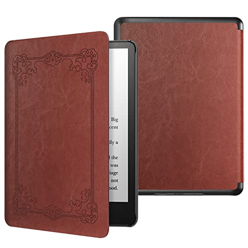 MoKo Case for 6.8" Kindle Paperwhite (11th Generation-2021) and Kindle Paperwhite Signature Edition, Light Shell Cover with Auto Wake/Sleep for Kindle Paperwhite 2021 E-Reader, Vintage Style