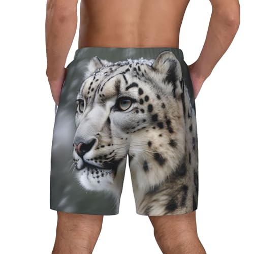 Short de bain décontracté pour homme Snow Leopard au séchage rapide pour l'été - 4