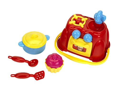 Theo Klein 2343 Matschküche | Hochwertiges Kinderküchen-Set für Sandkasten und Strand | Mit Herd, Spüle, Geschirr u.v.m. | Spielzeug für Kinder ab 18 Monaten