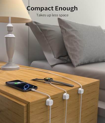 9 Pack Magnetic Cable Clips Cord Holder, Desk Cable Management Accessories, Cord Clips, Adhesive USB Wire Holder Keeper Organizer for Home Office Desk Phone Car Wall Desktop Nightstand - White